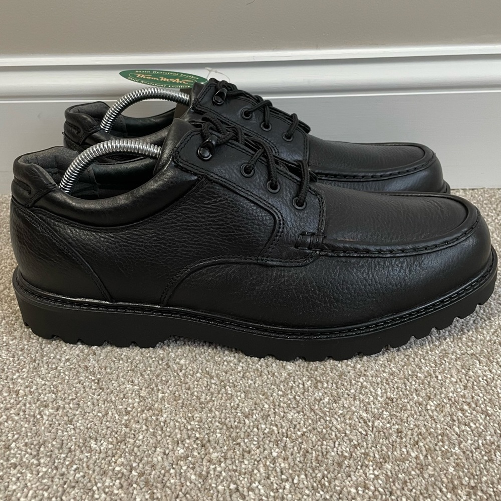 Thom McAn Men’s Size 13W Black Leather Kolton Casual Lace Up Oxford 20212